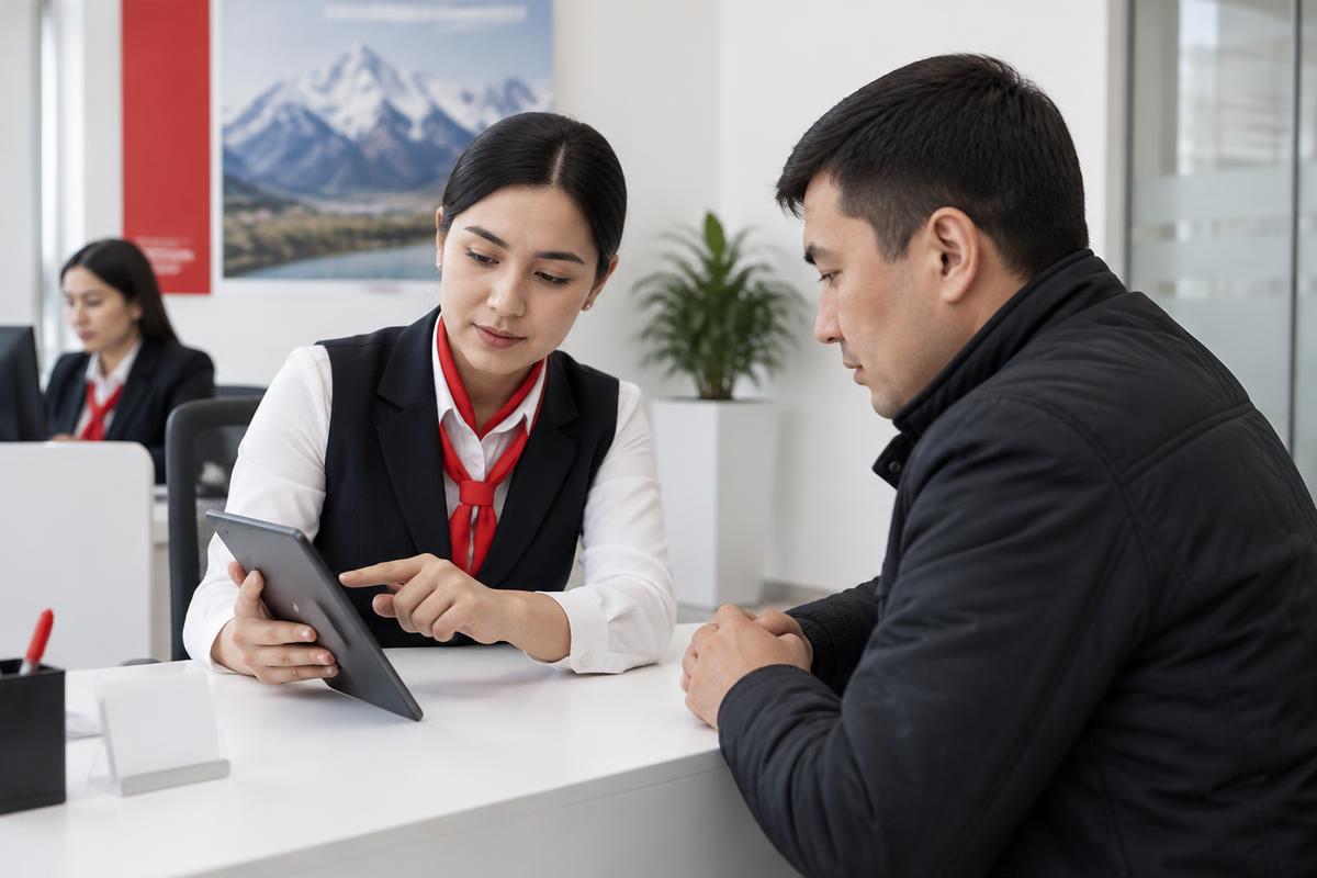 Agent assisting a customer with wallet services